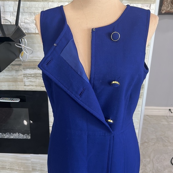 Talbots Deep Blue Large Button Accent Career Dress size 10 - Picture 8 of 13
